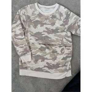 Maternity Nursing Camo Crewneck Sweatshirt